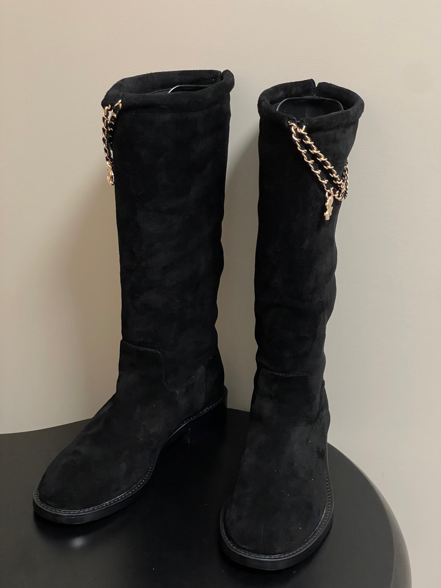 Chain boots suede short boots