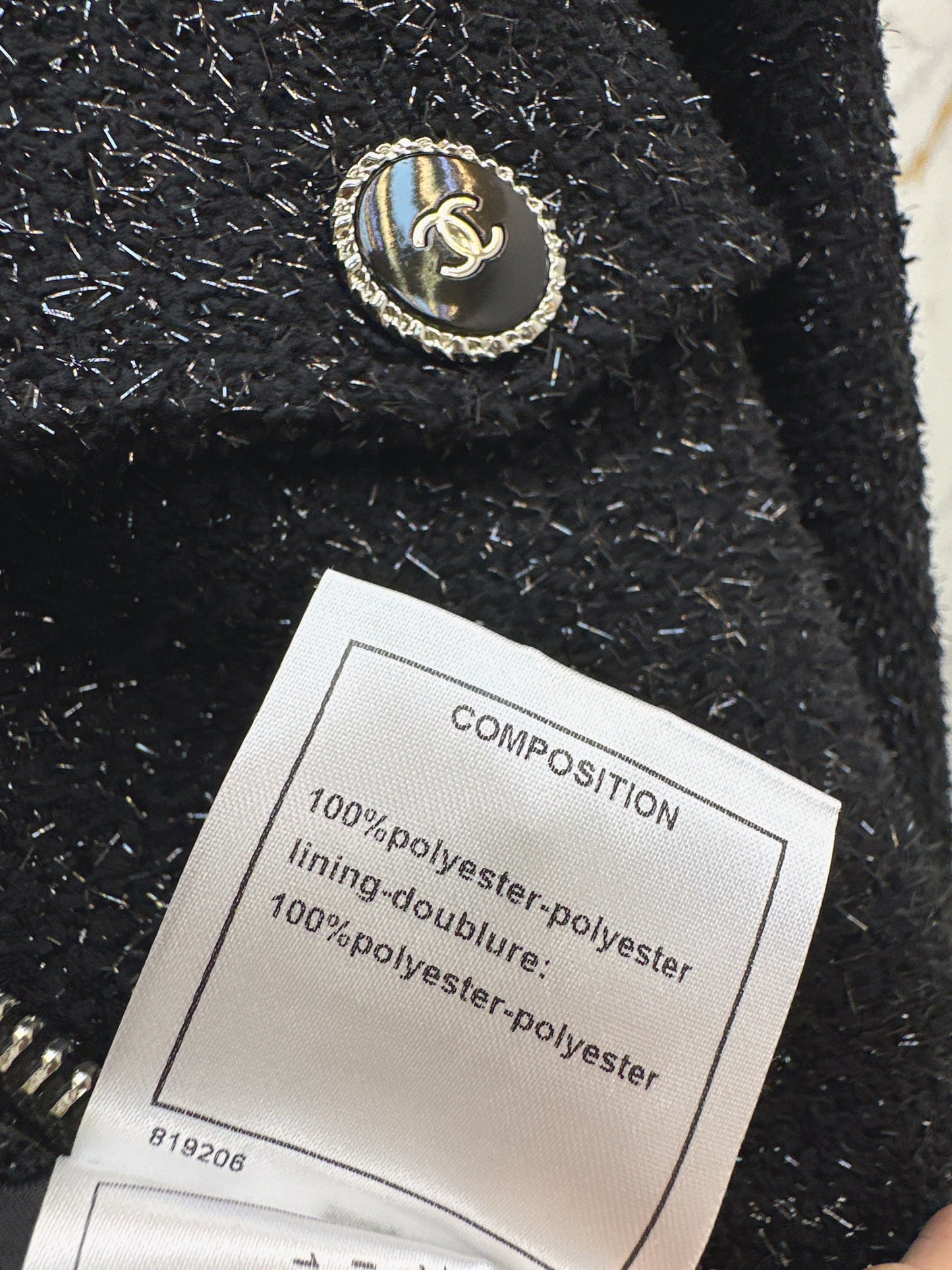 25fw Knitted silver silk dress zipper jacket