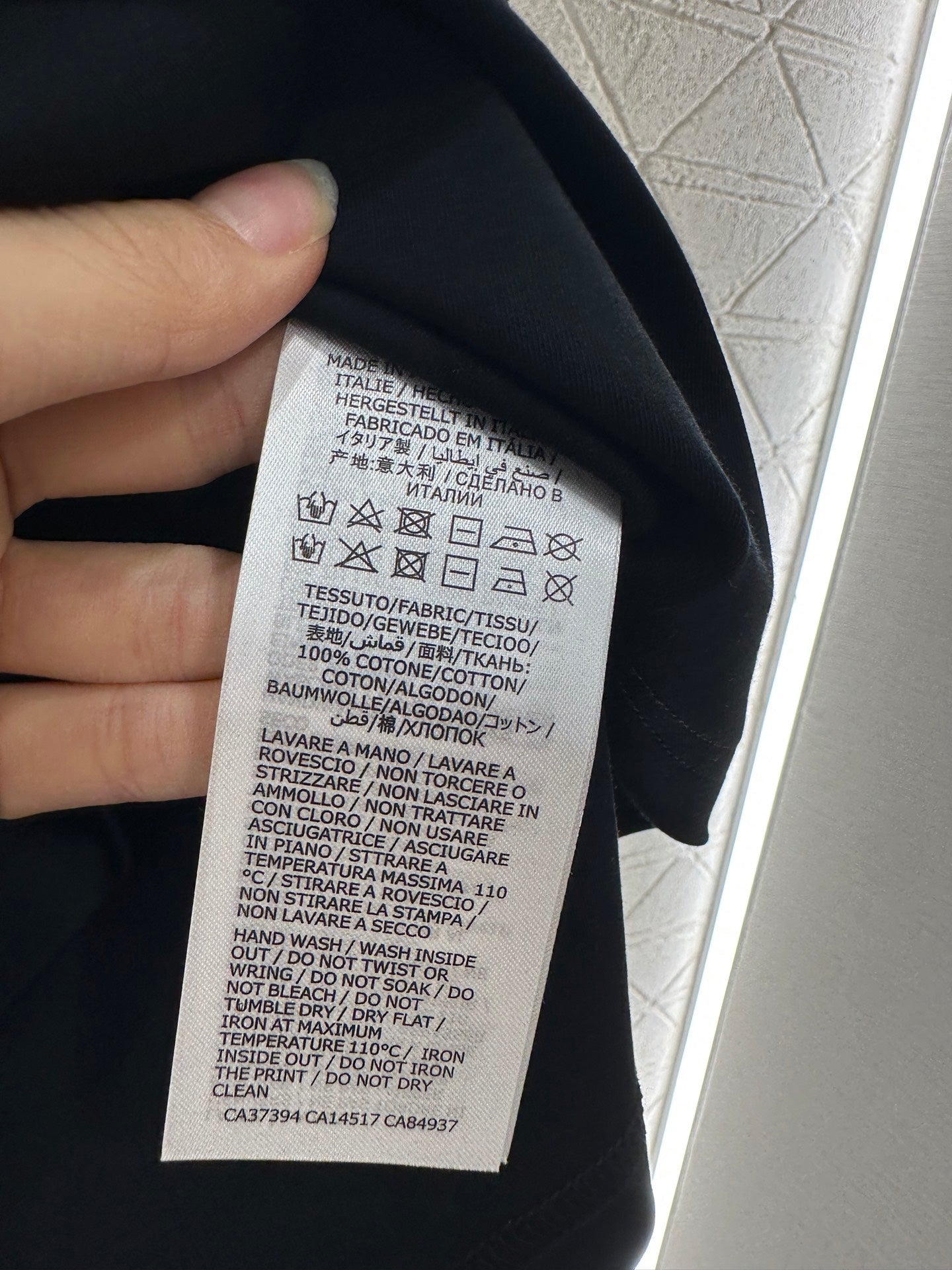 25fw Slim fit beaded logo top