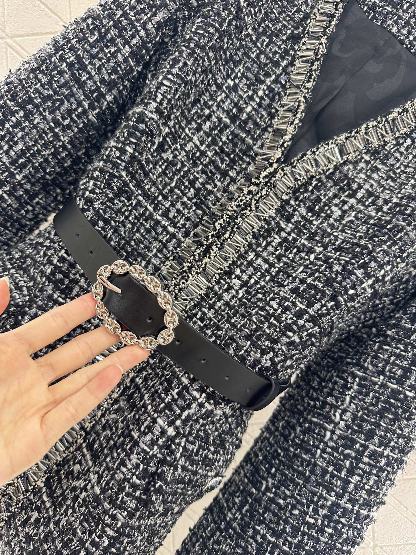 25fw Belt tied edge woven jacket