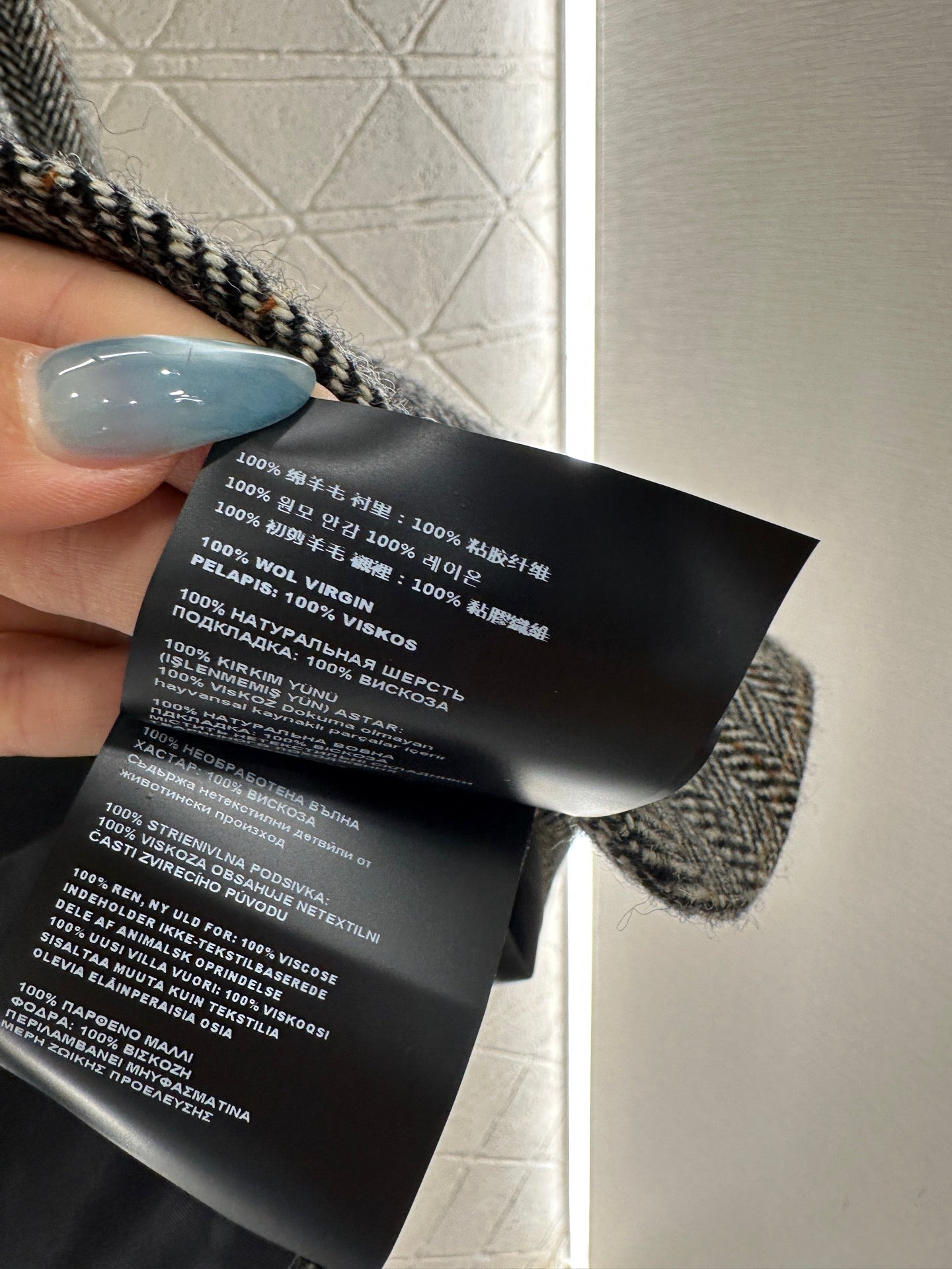 25fw Collar plaid pocket suit jacket