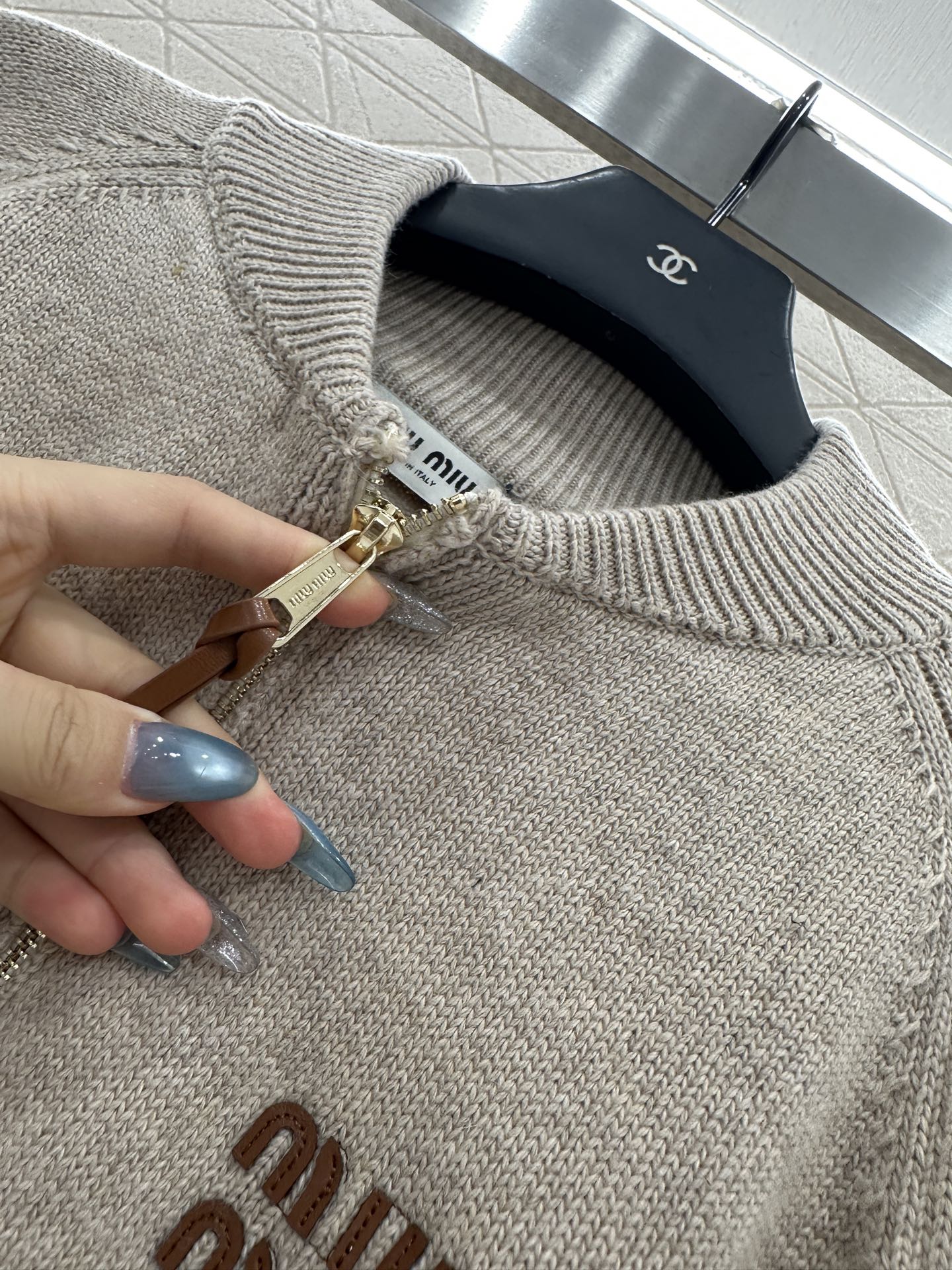 25fw Zipper knit jacket