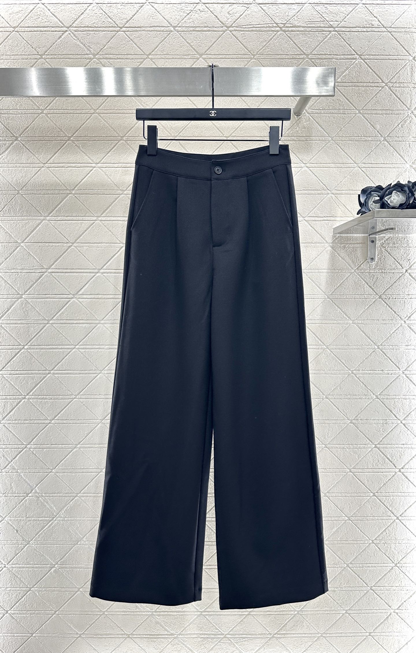 25fw Collar leather jacket and pants set