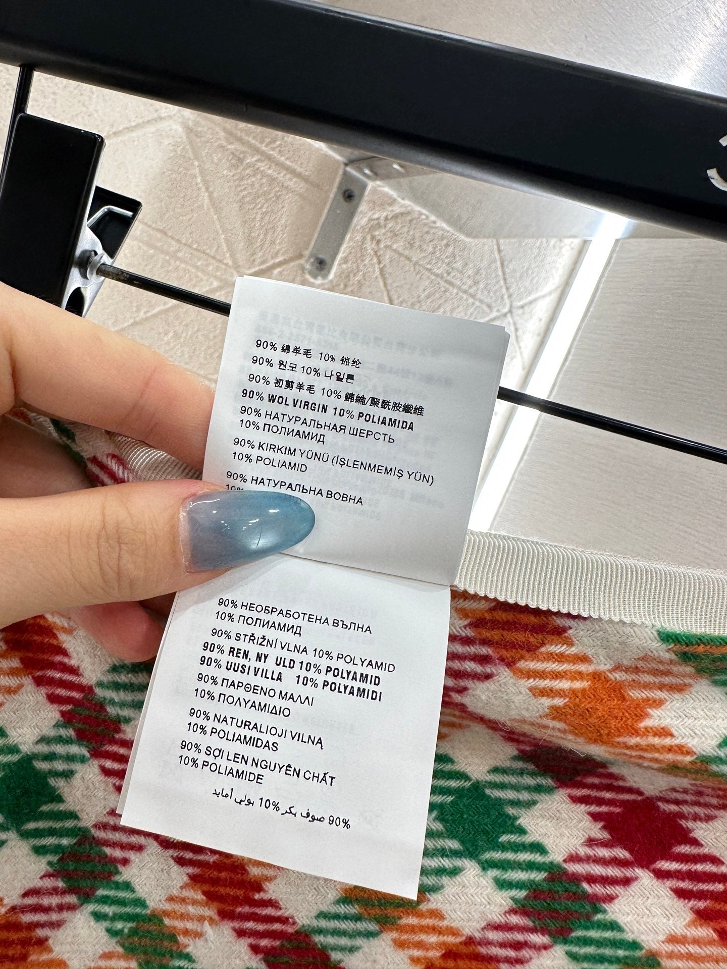 25fw Straight tube plaid colored half skirt