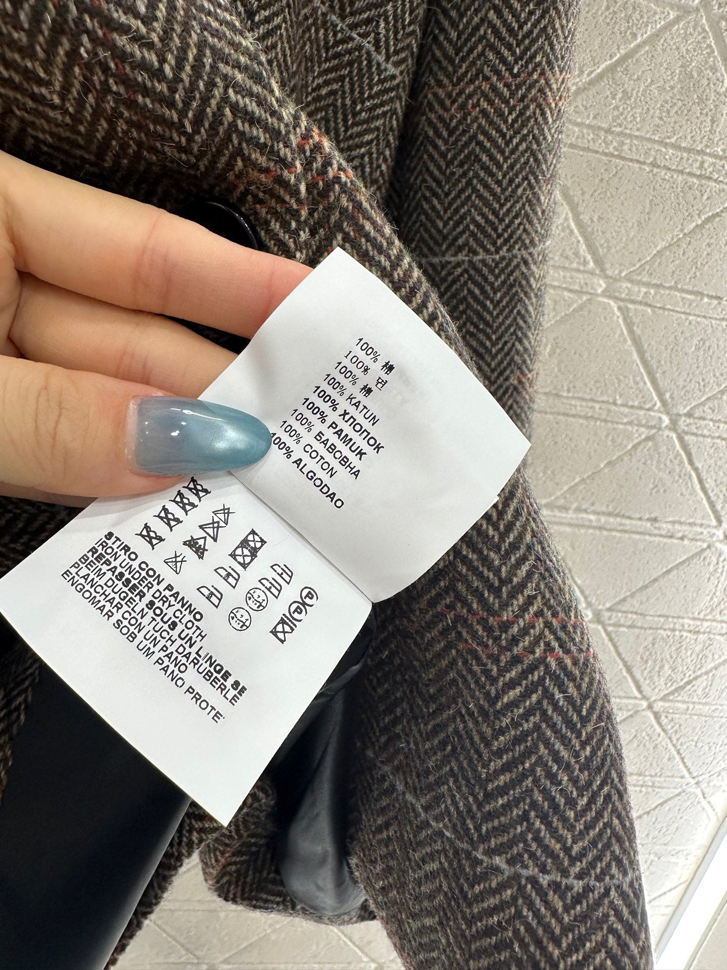 25fw Collar plaid pocket suit jacket