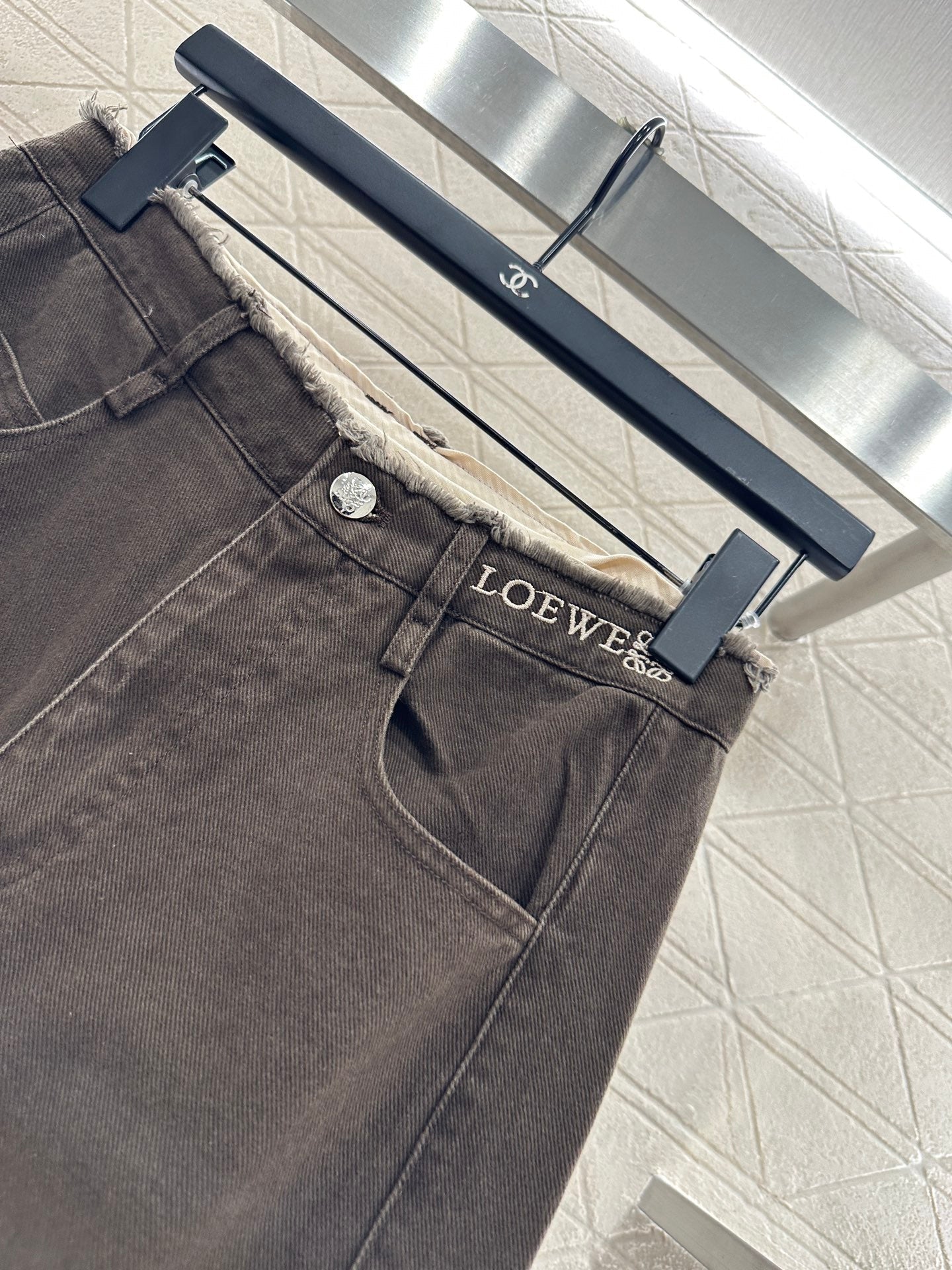 25fw Edge logo denim pants