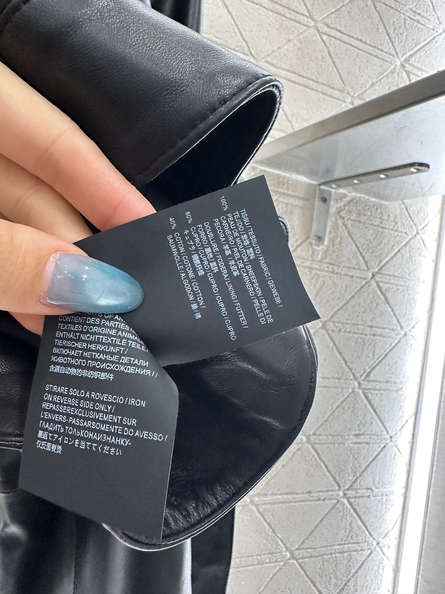 25fw Buckled lambskin jacket