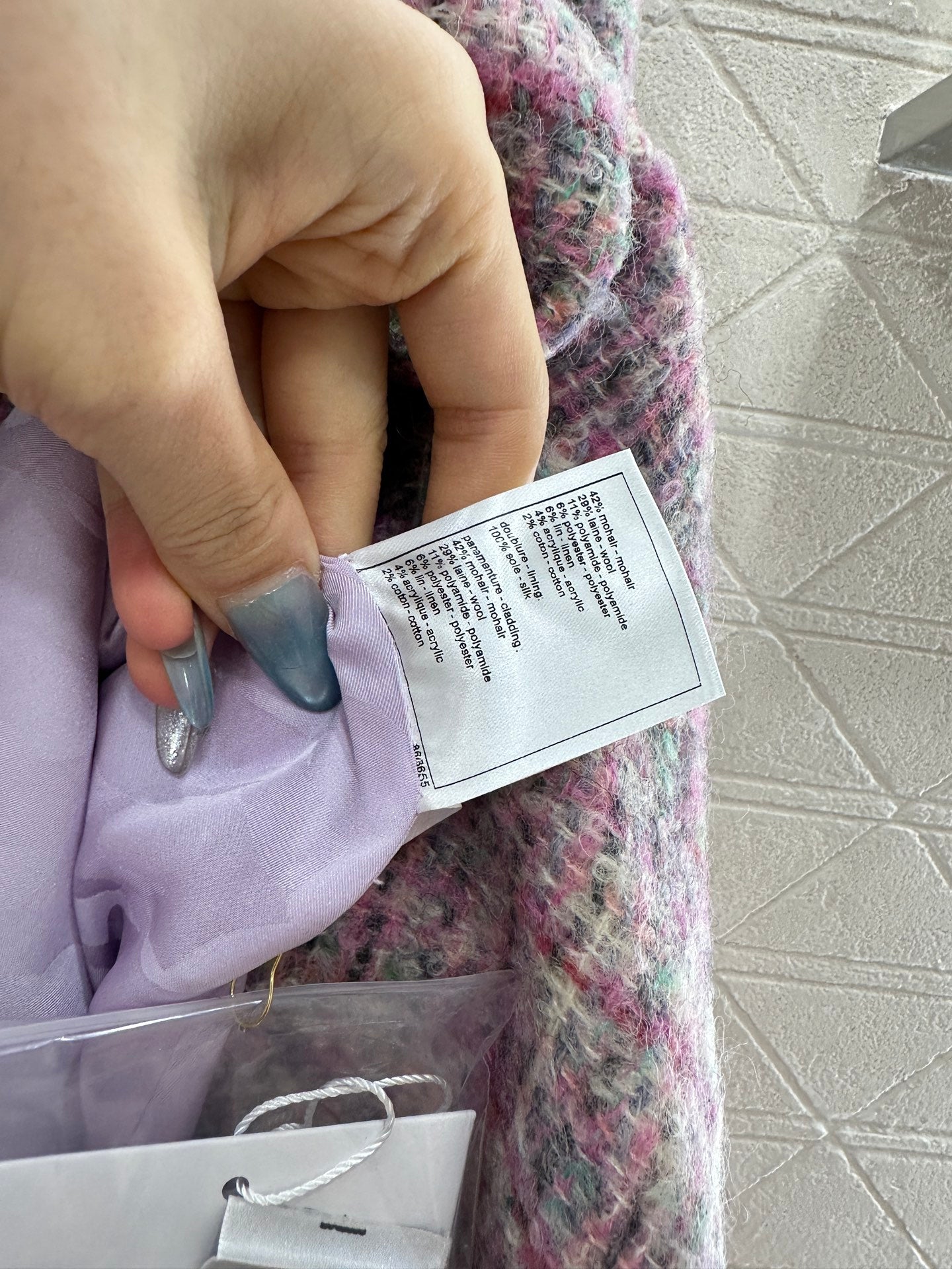 25fw Plaid tweed lapel dress coat