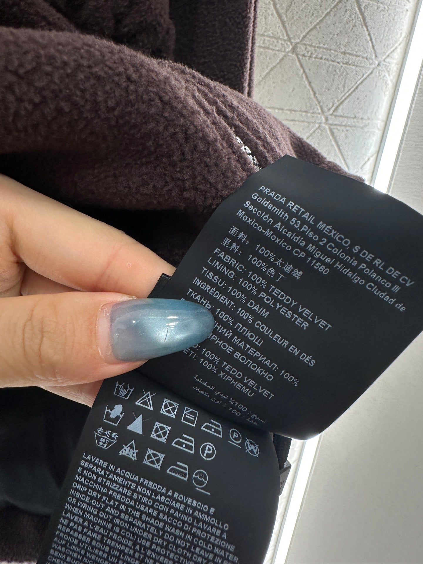 Teddy plush hooded mid length jacket