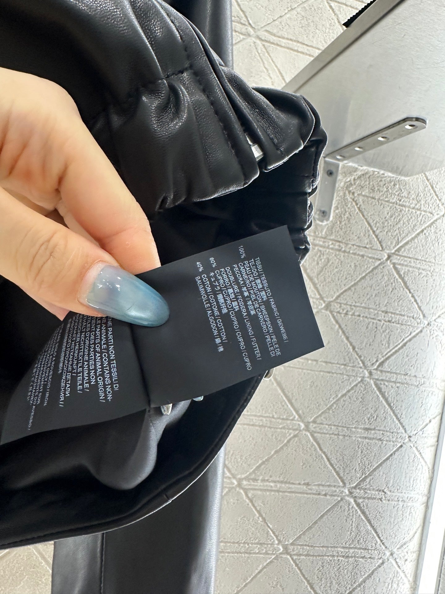 Zipper sheepskin jacket jacket