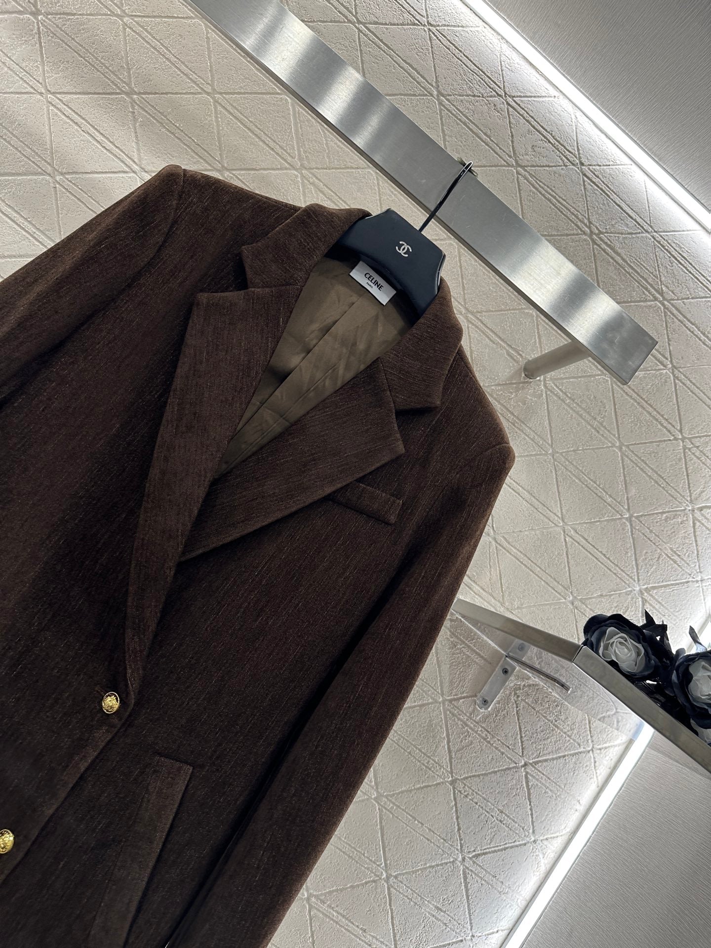 Collar suit waist chain pleated short skirt set