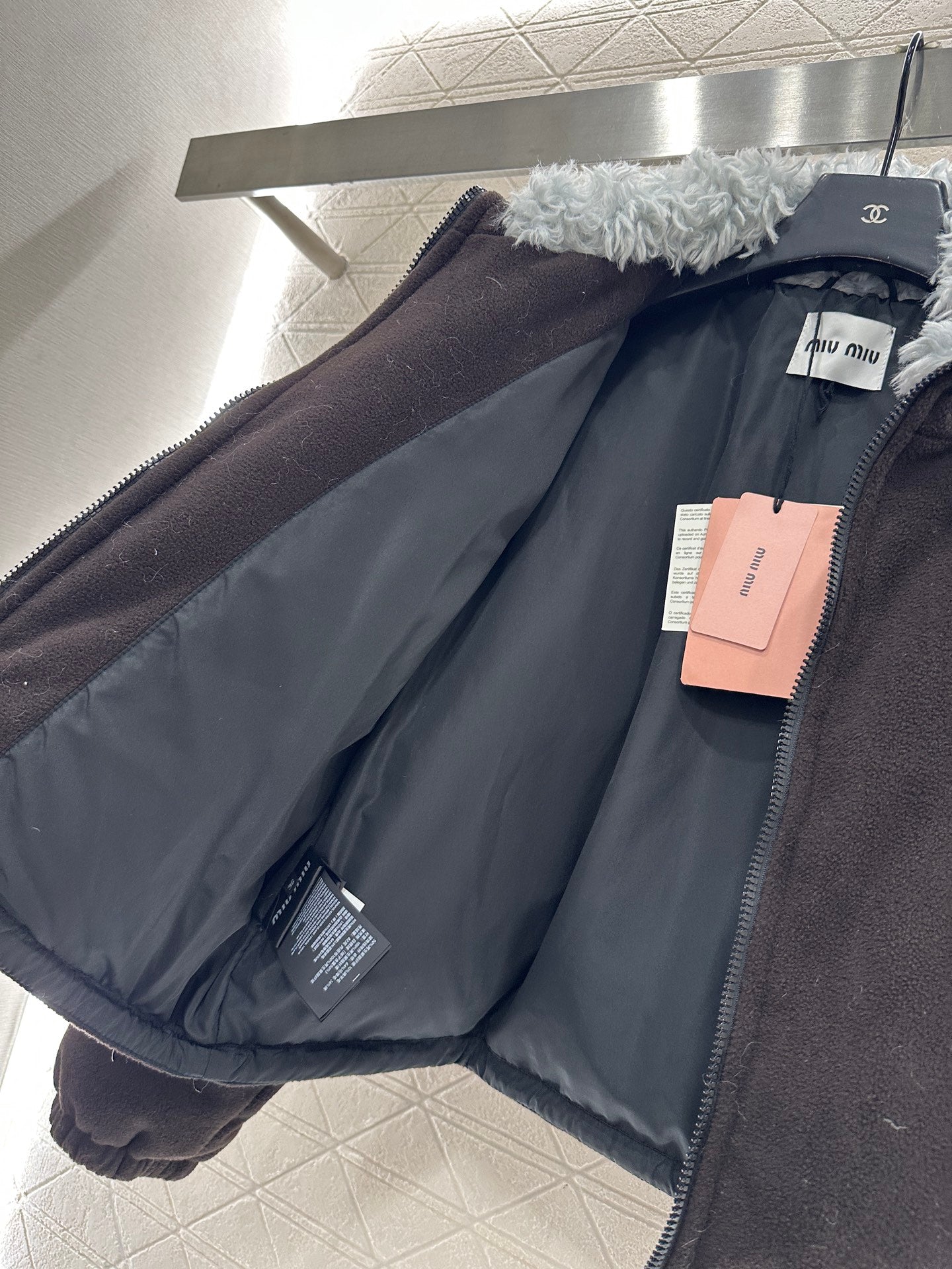 Zipper Teddy Jacket Down Jacket