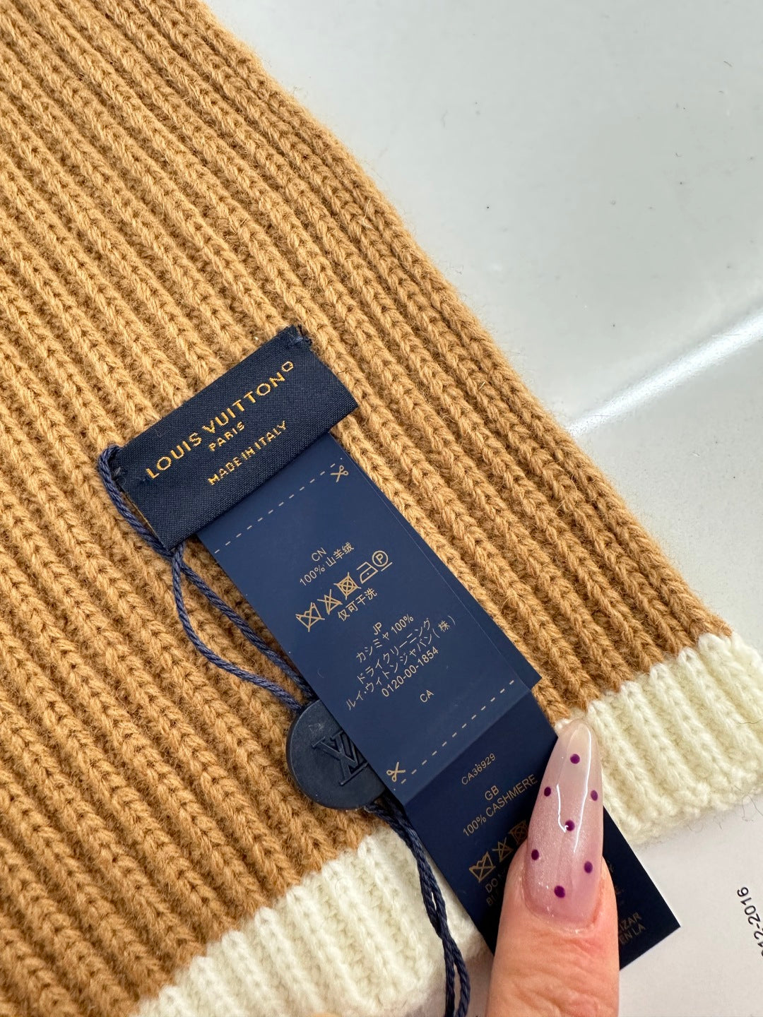 Letter logo cashmere scarf