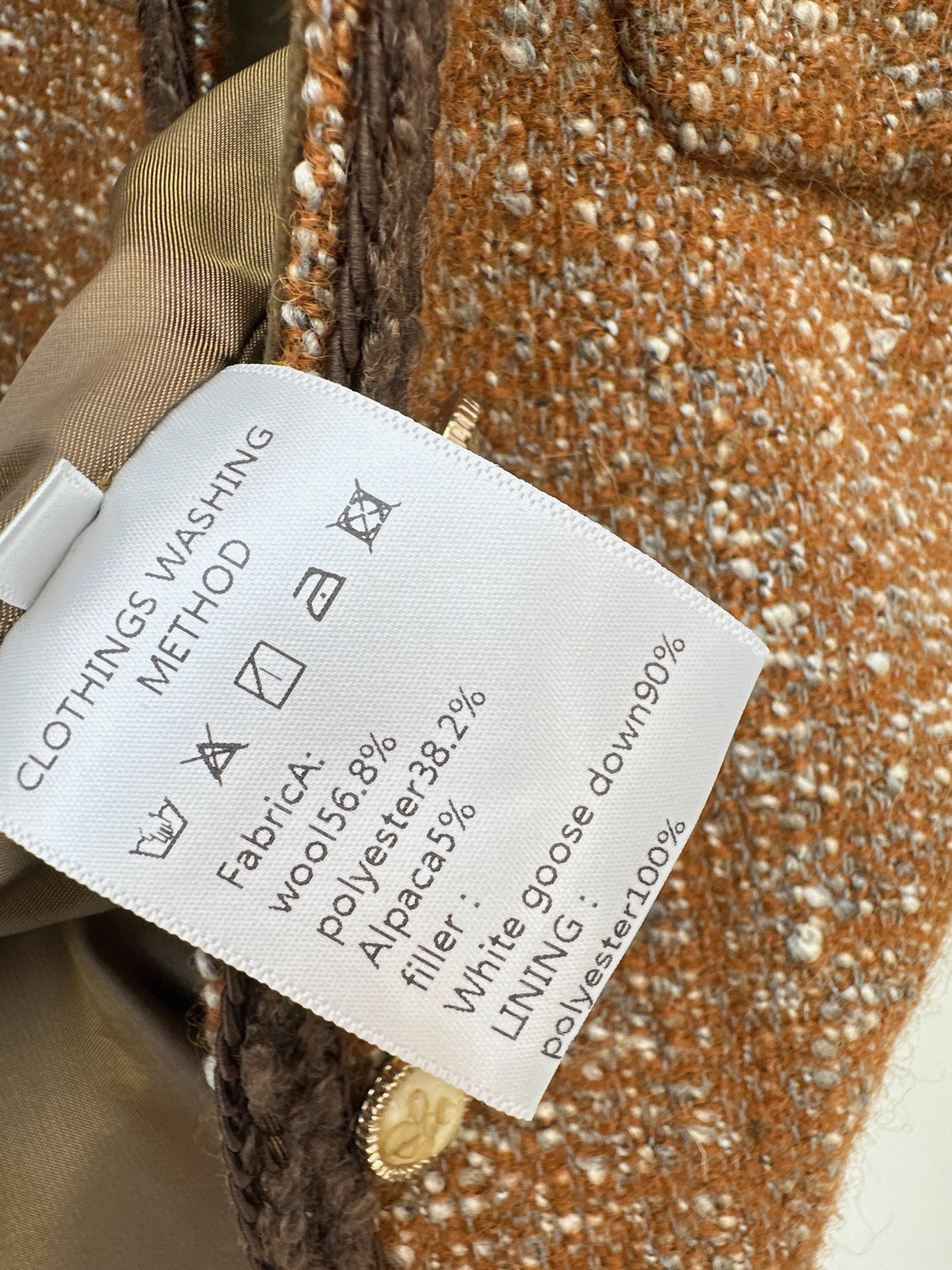 Woven woolen woolen woolen coat