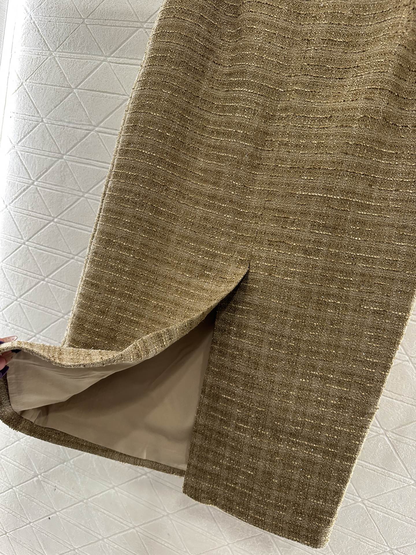 Round neck woven dress set