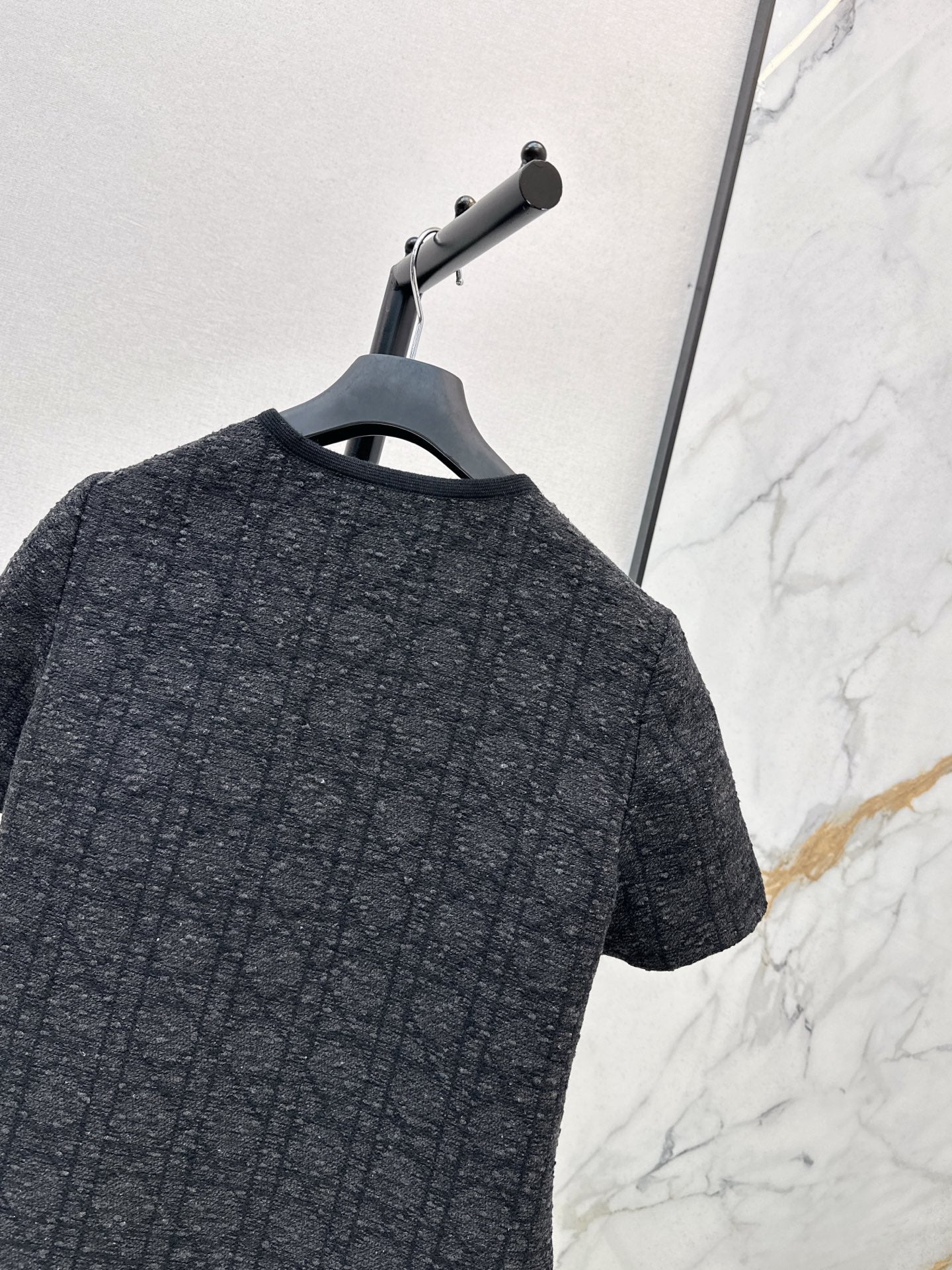 Tengge pattern H-shaped short sleeved dress