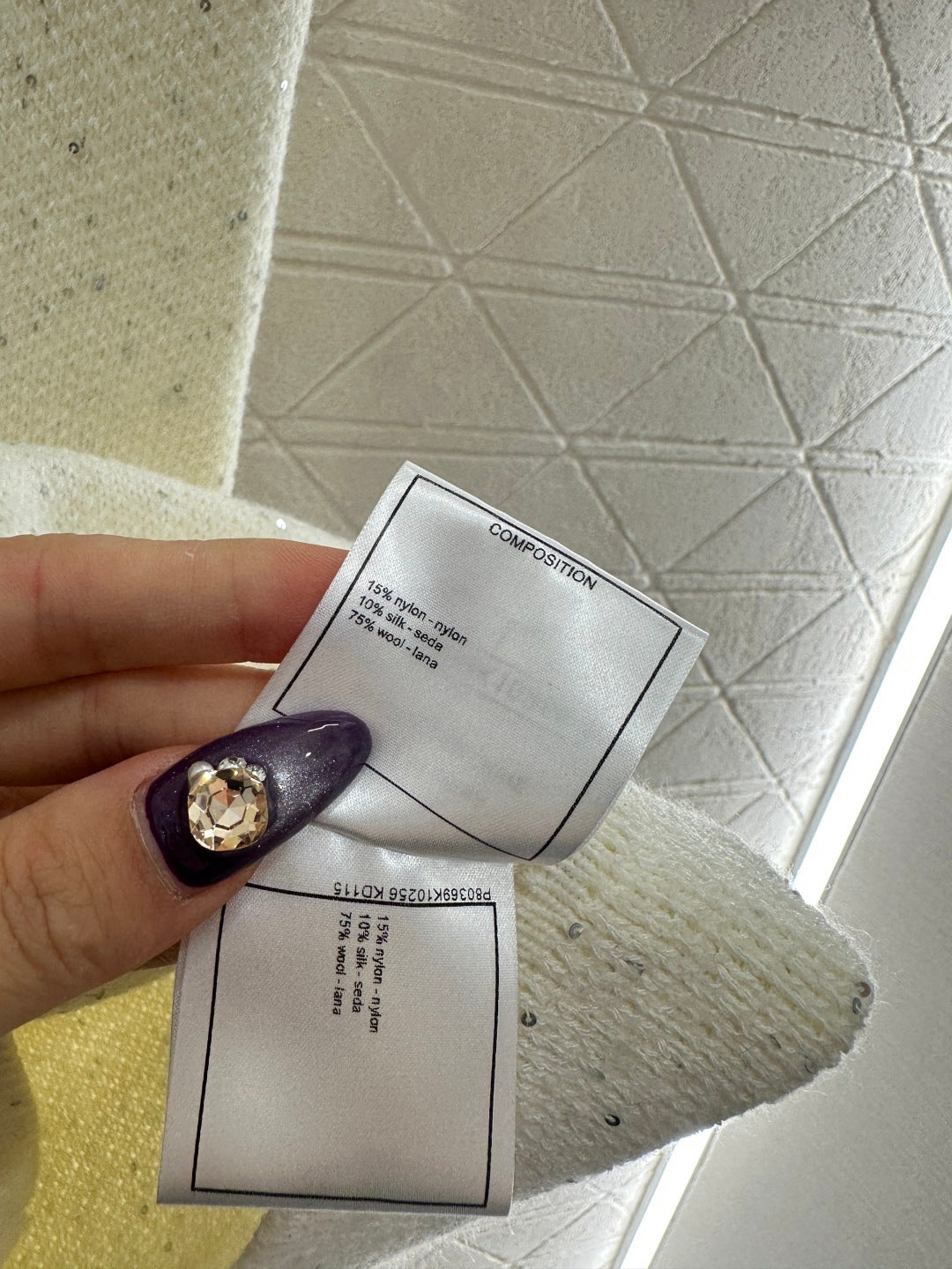 Pearl collar knitted dress