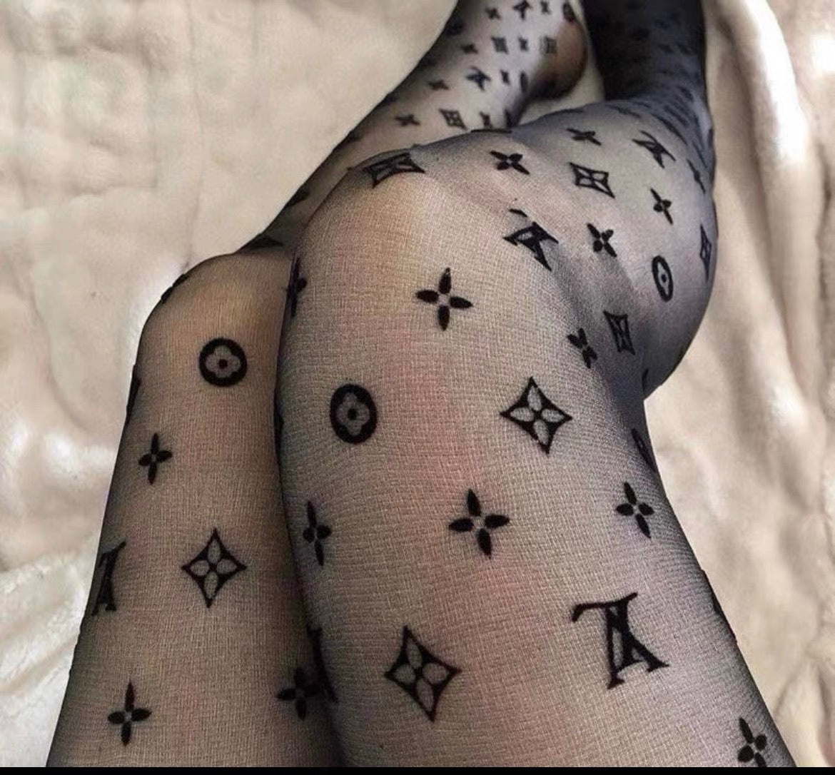 Logo jumpsuit stockings