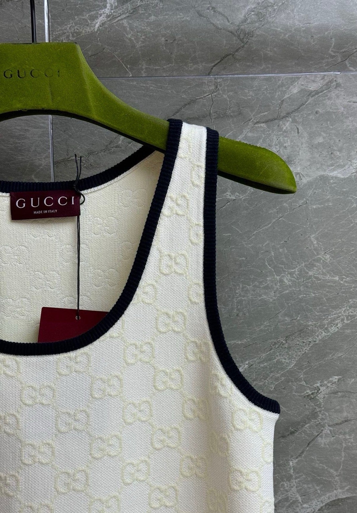 White Classic Vintage All-Over Print Tank Dress