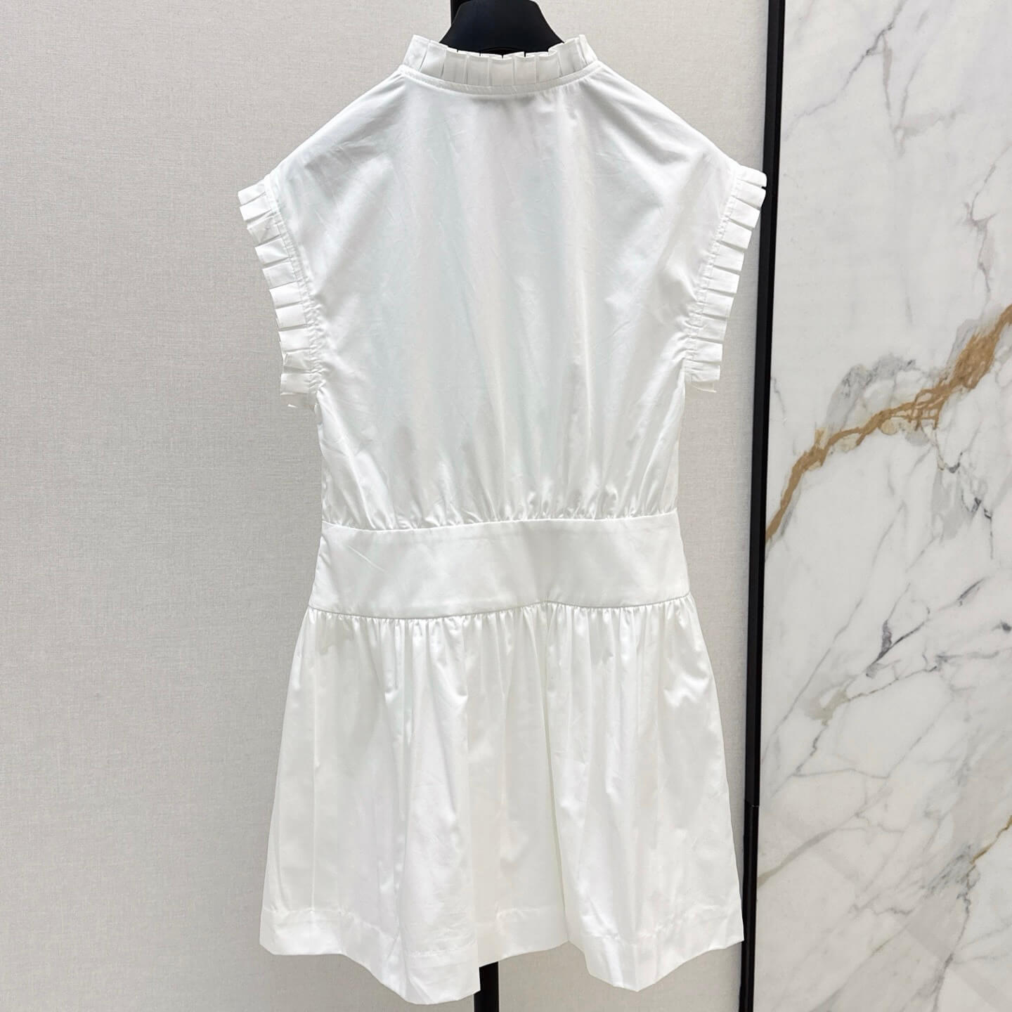 V-Neck Flounced Hem Dress