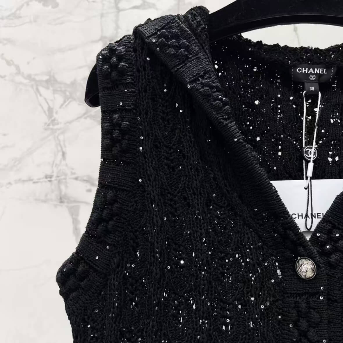 Classic Sailor Collar Camellia Knit Vest