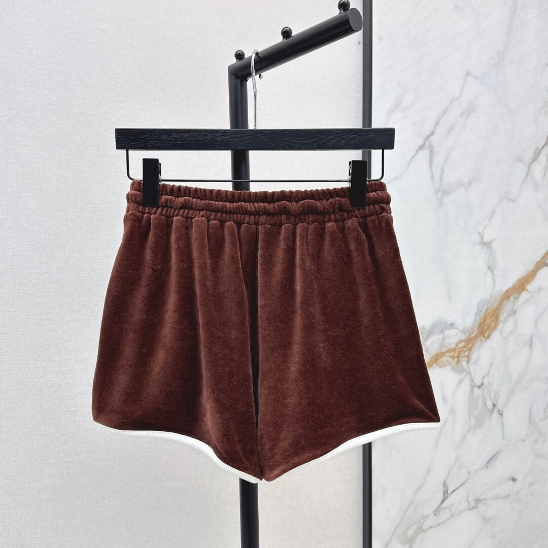 Minimalist Slouch Velvet Shorts