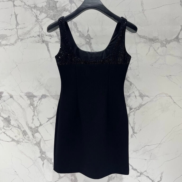 Sequin-Studded Cutout Mini Dress