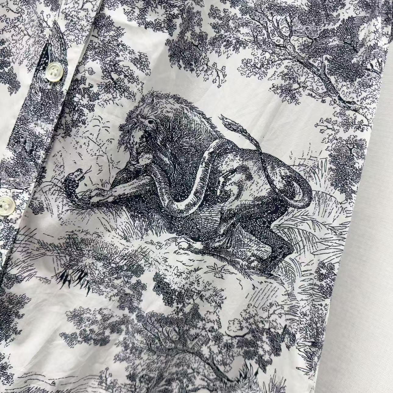 D printed shirt dress