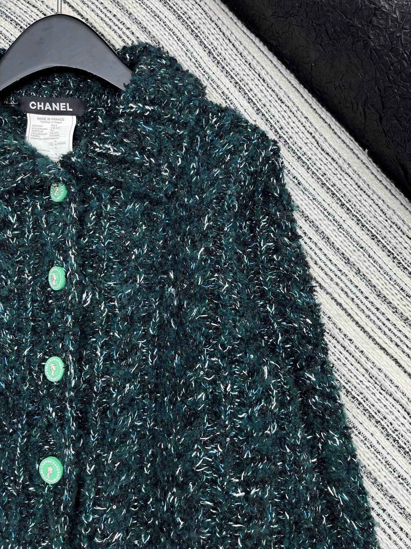 Handmade gemstone button lapel jacket