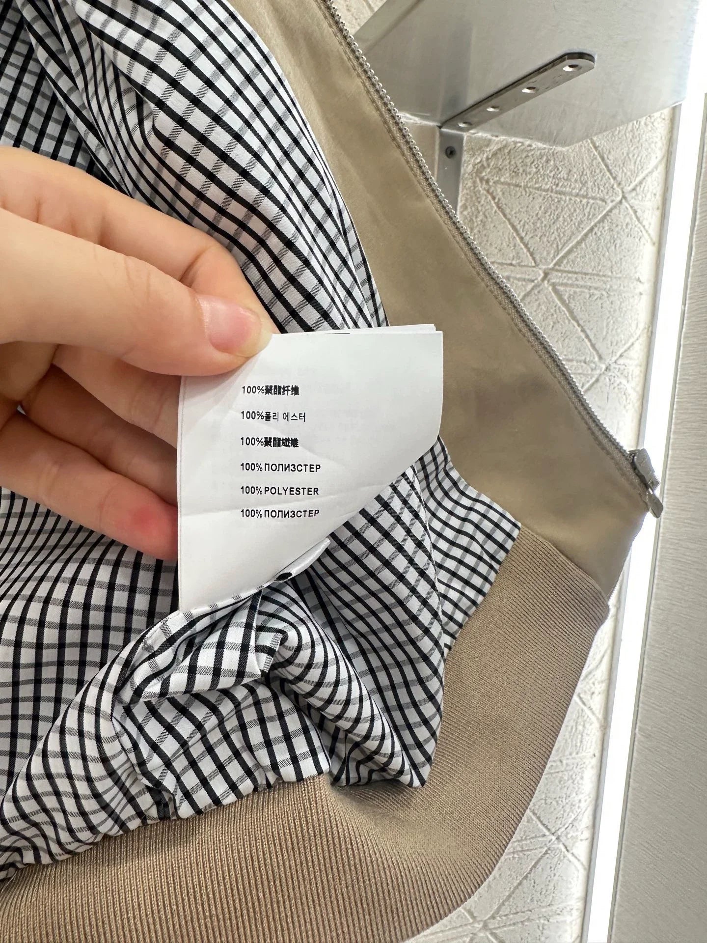 25fw Plaid collar zipper jacket jacket