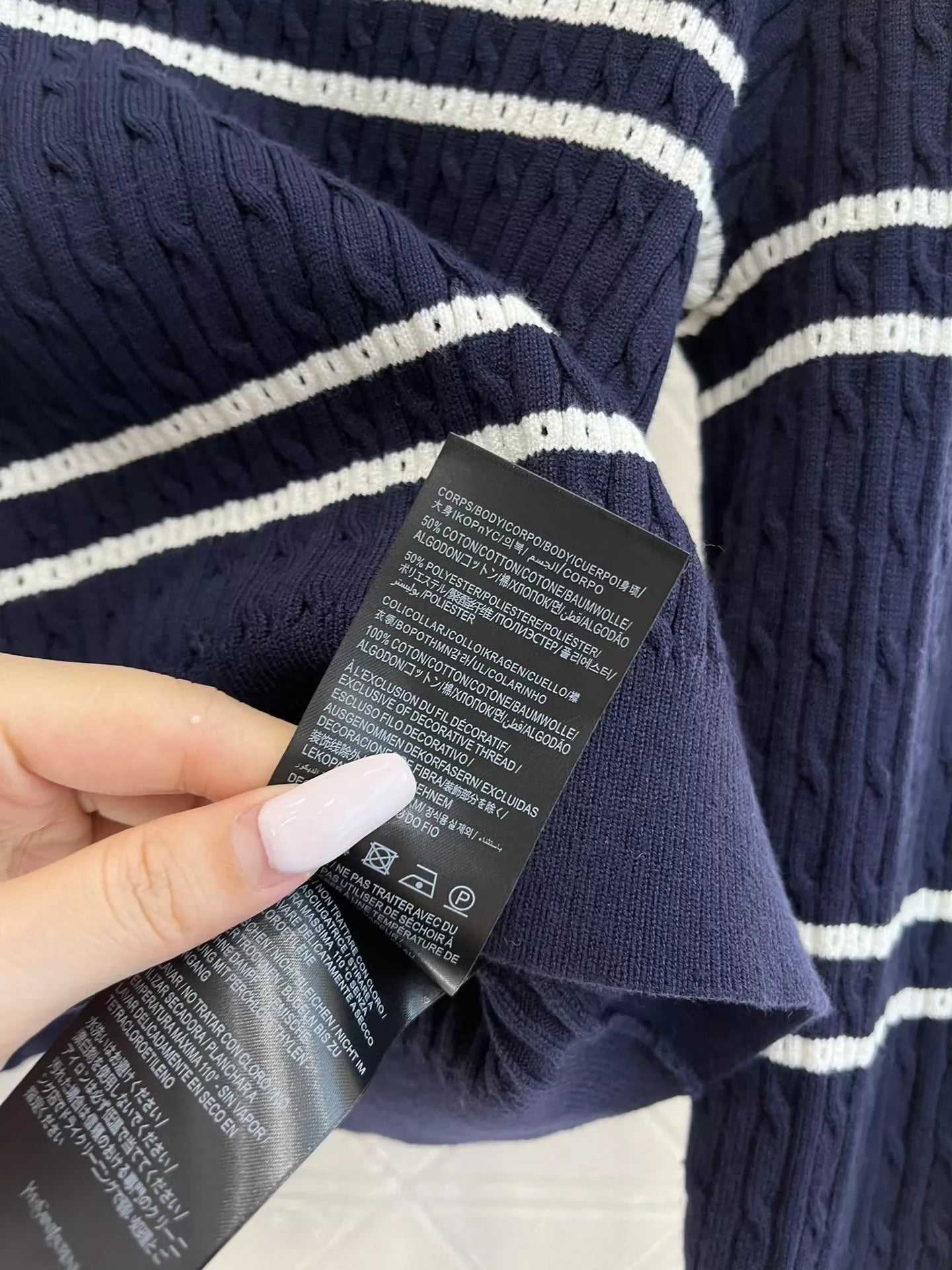 25fw Striped knitted top