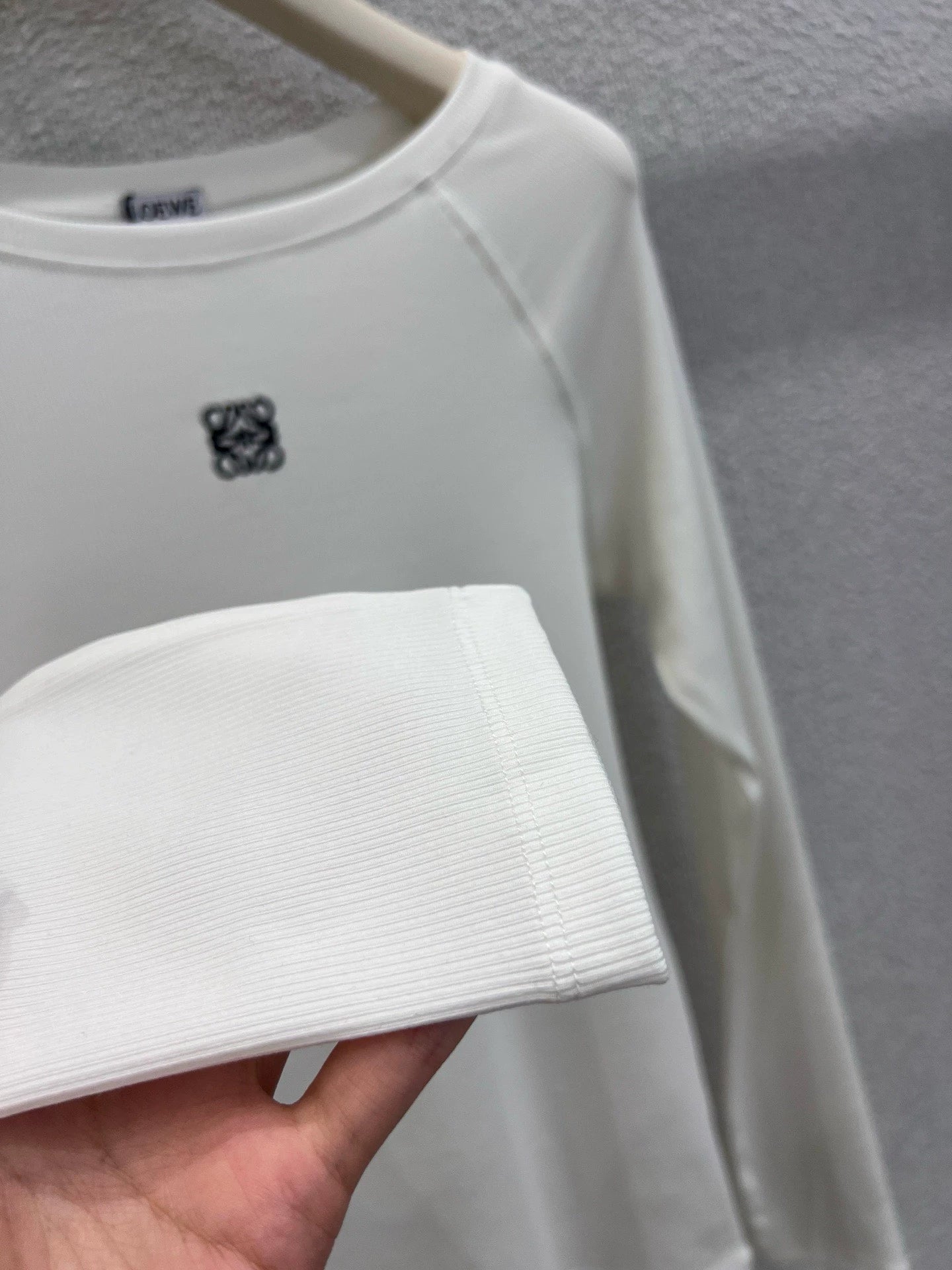 25Fw micro embroidered long sleeved base T-shirt