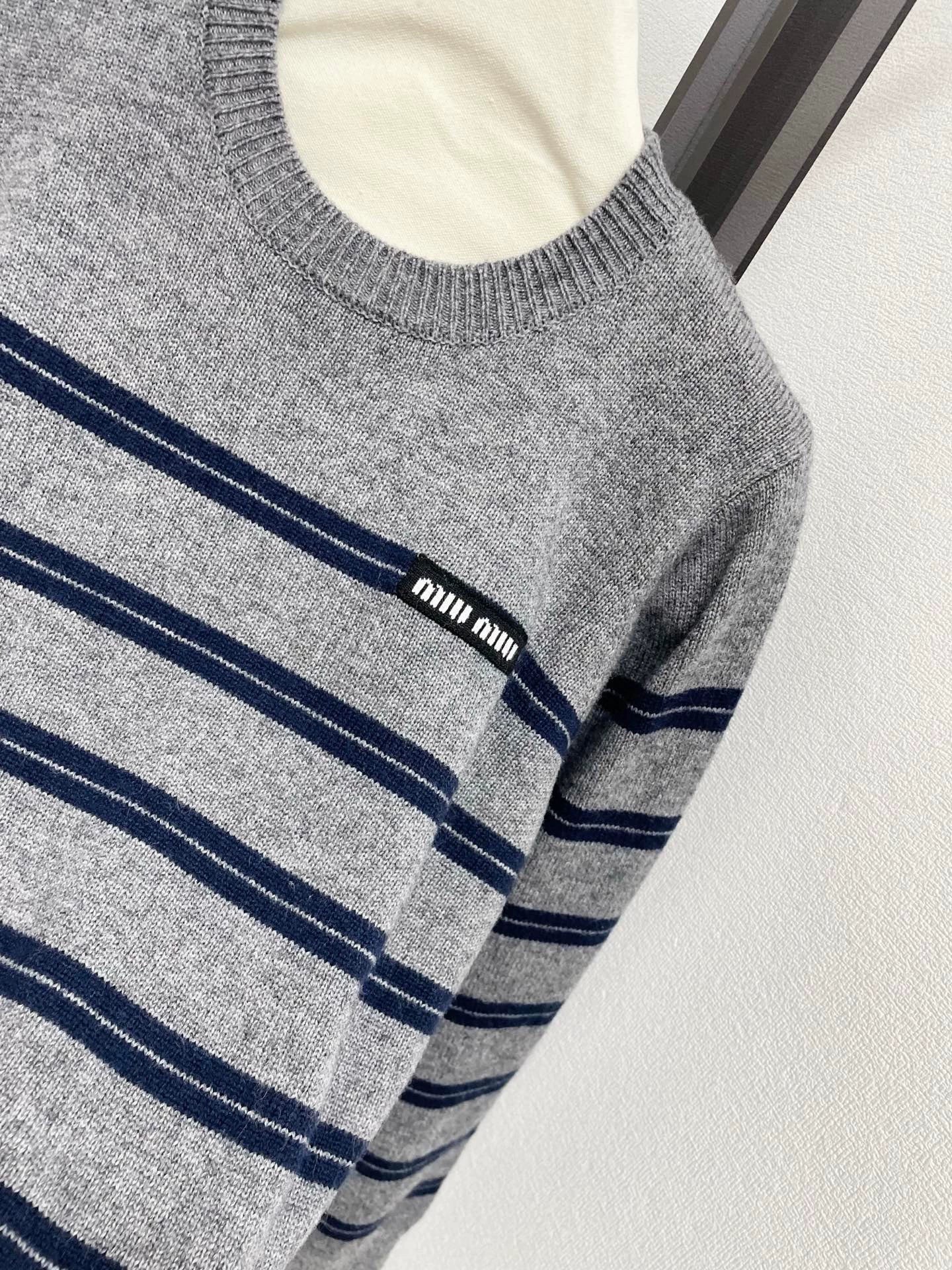 25fw Striped wool knitted sweater