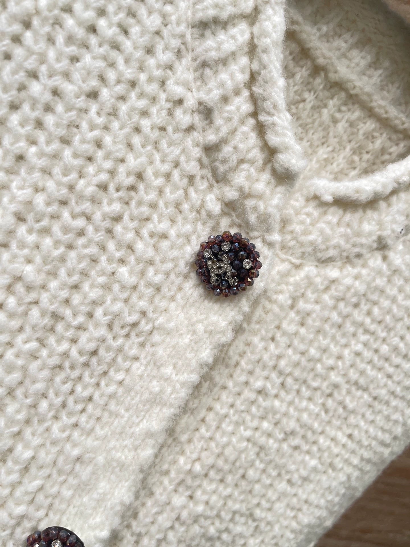 25fw Nail bead knitted vest (vintage series)