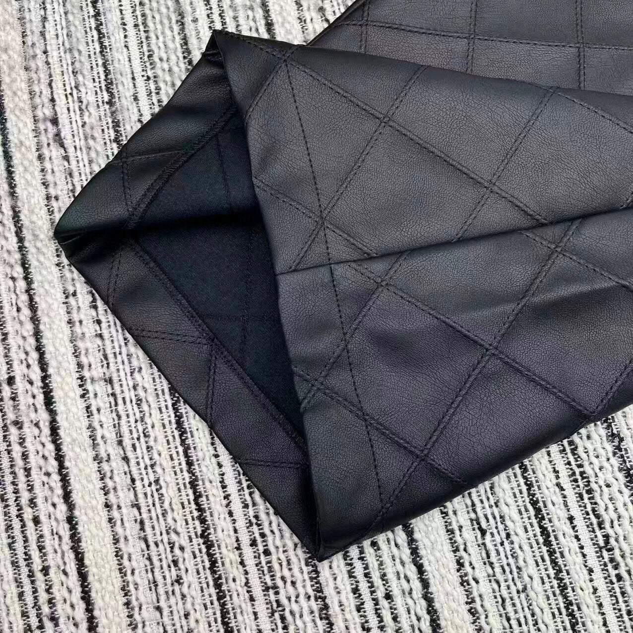 Lingge Design Pu Leather Pants