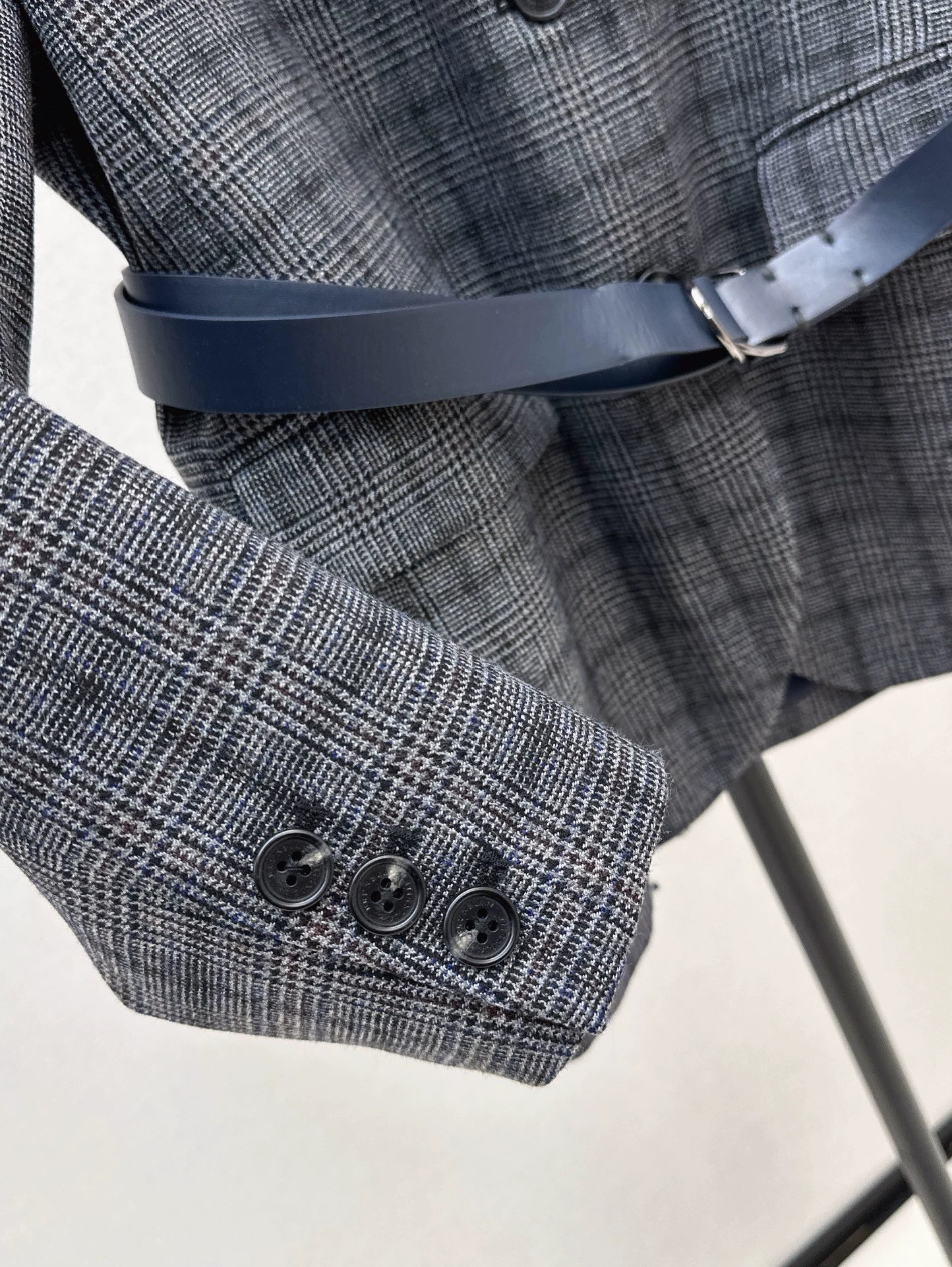 25fw Blue plaid blazer