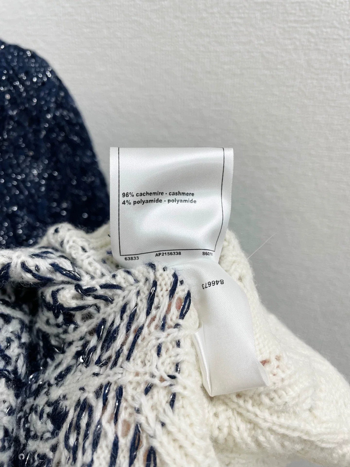 25fw Gradient lace patchwork sweater