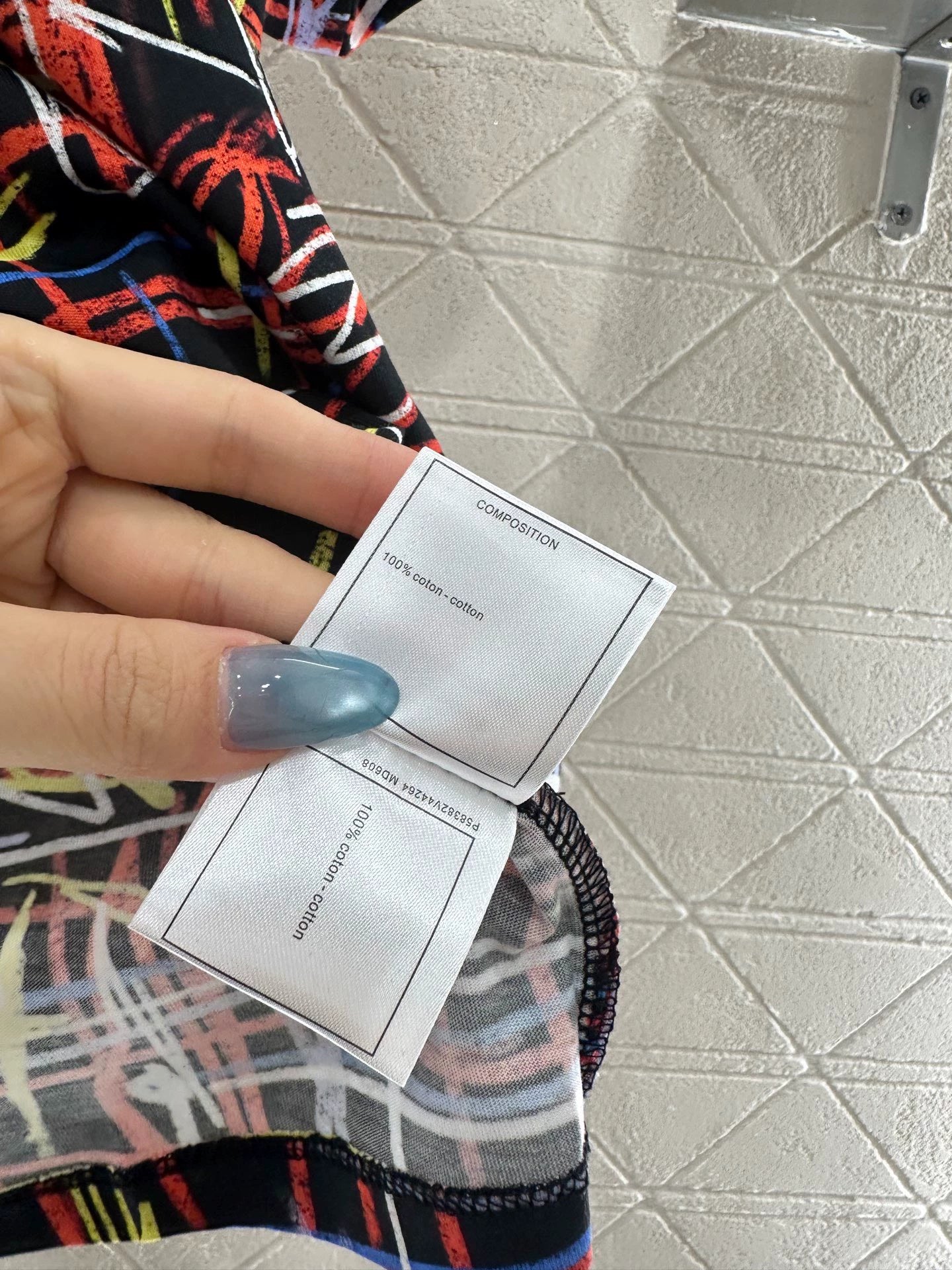 25fw Round neck graffiti printed T-shirt