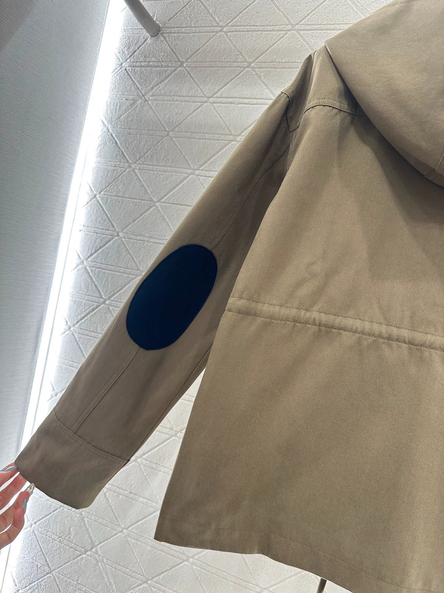 new Collar Hooded Drawstring Jacket