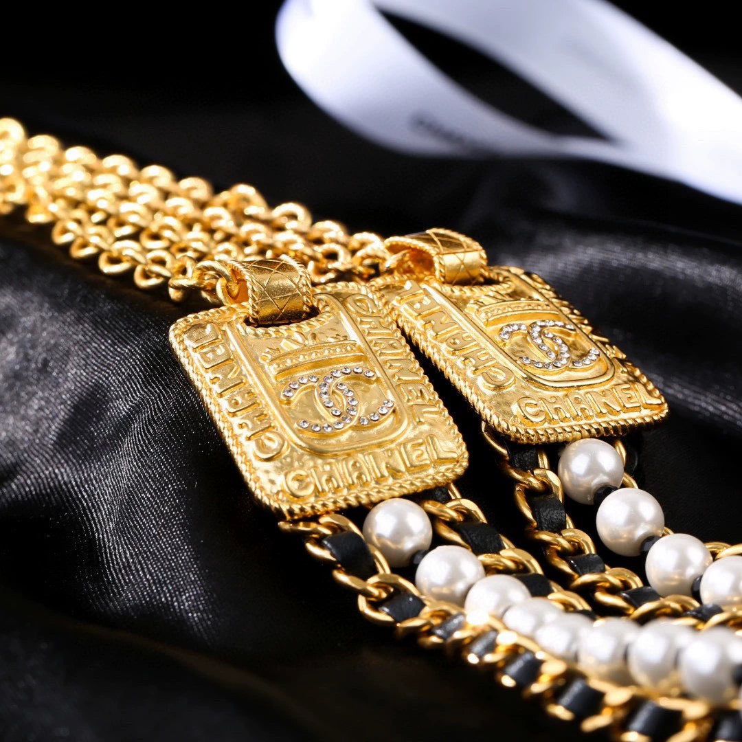 Double C Grandma Pearl Waist Chain