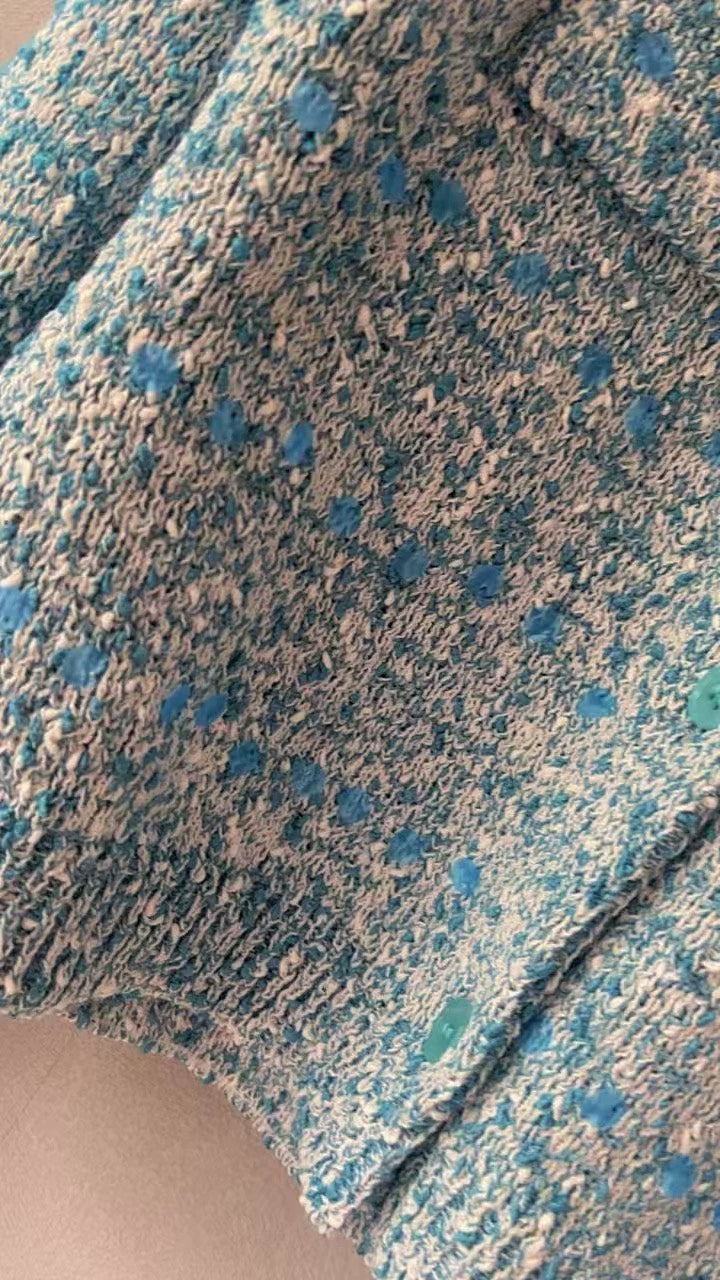 Sequined knitted cardigan