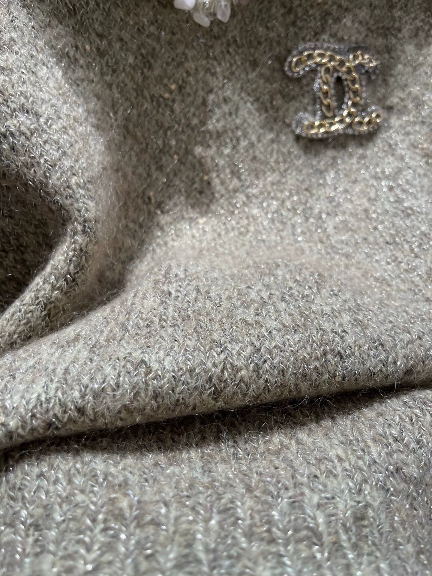 25fw Nail bead lapel sweater(Medieval Series)