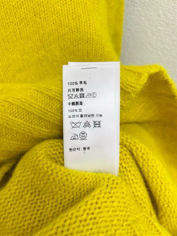 Lemon yellow soft glutinous high neck sweater