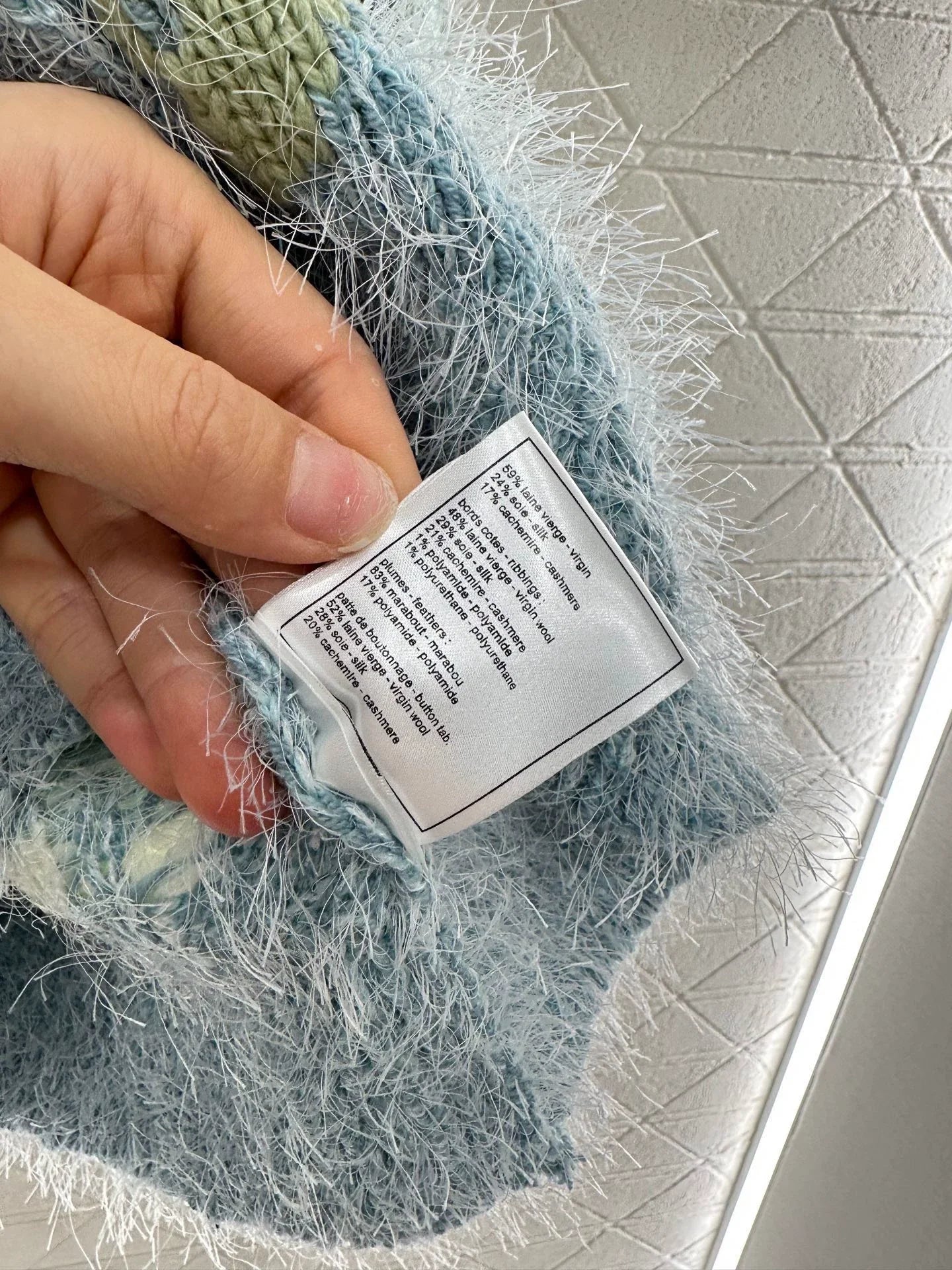 25fw Seahorse fur cardigan and skirt set