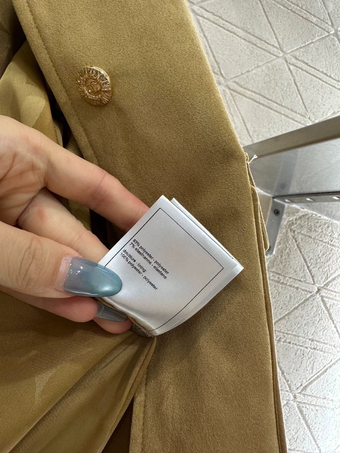 Flip collar suede jacket jacket