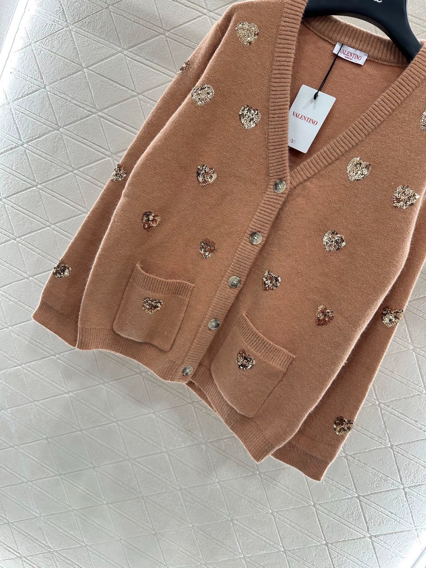 25 Sequin studded knitted cardigan