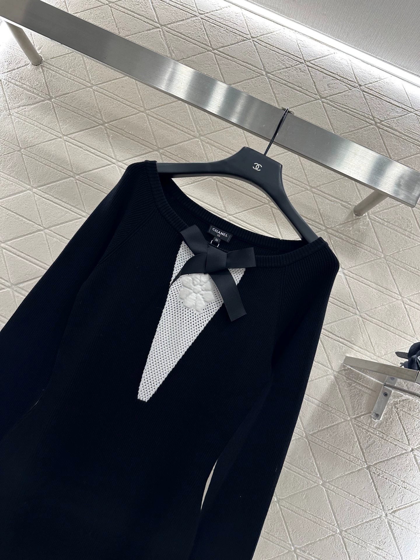 25fw 3D Butterfly Knot Camellia Knitted Skirt