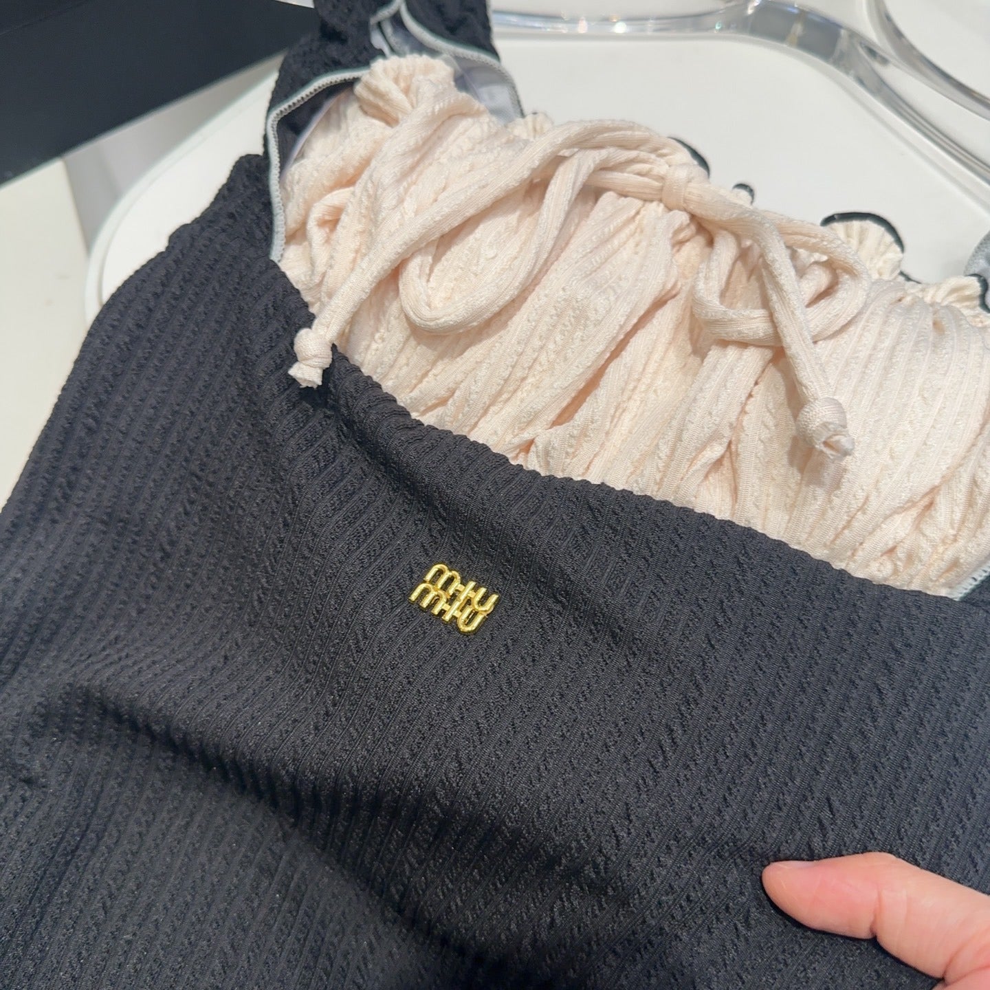 25 Ribbon Pink Chest One-piece Swimsuit