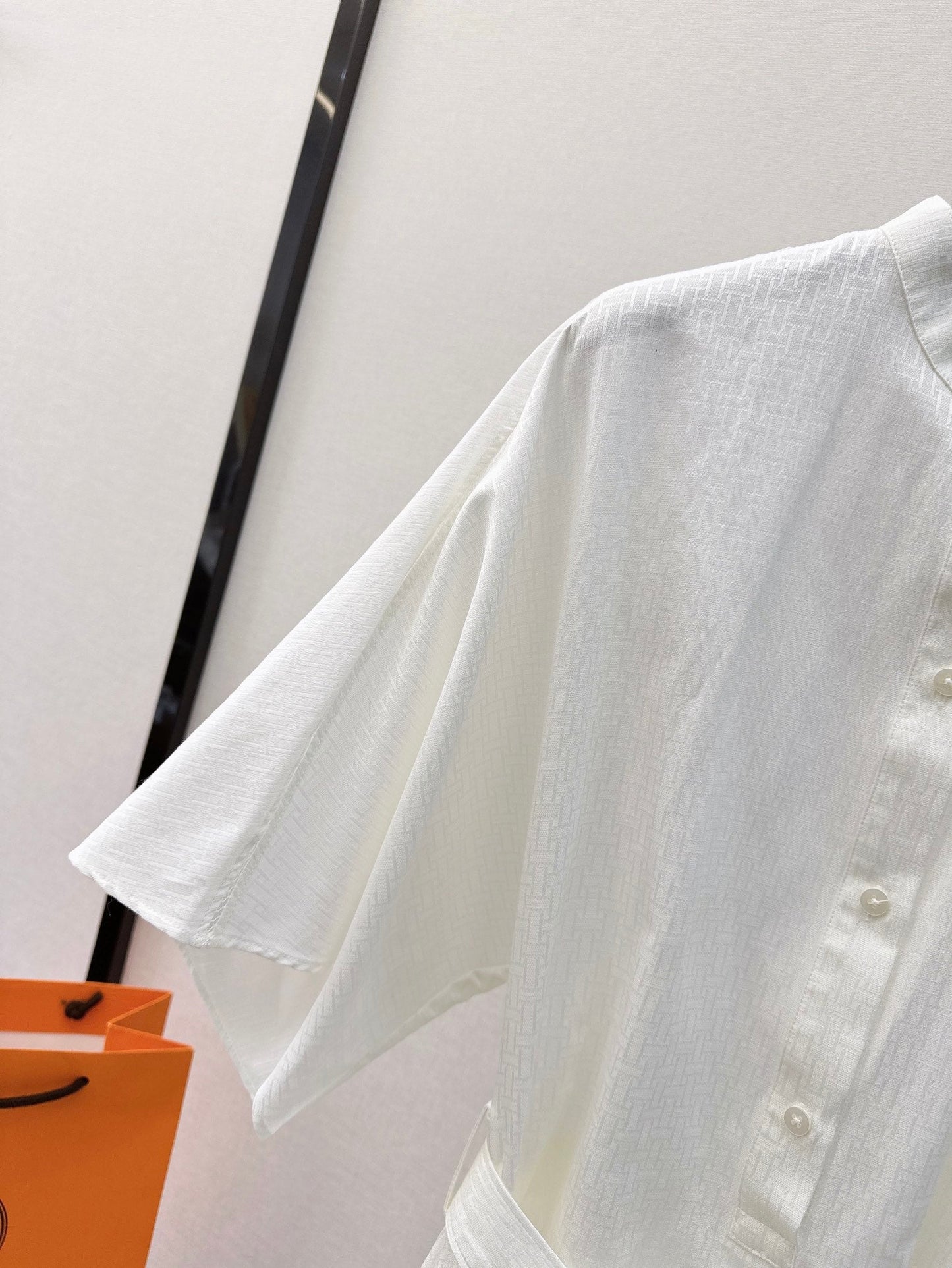 h 25ss jacquard shirt dress