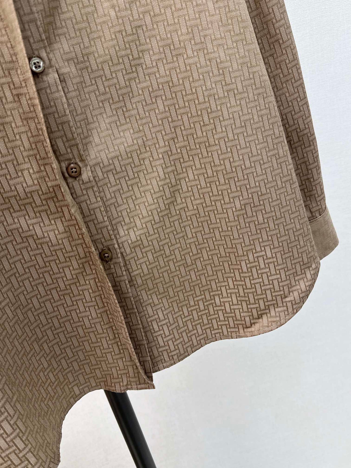 h 25ss jacquard buttons shirt